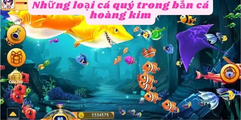 Đa dạng các loại cá quý trong game